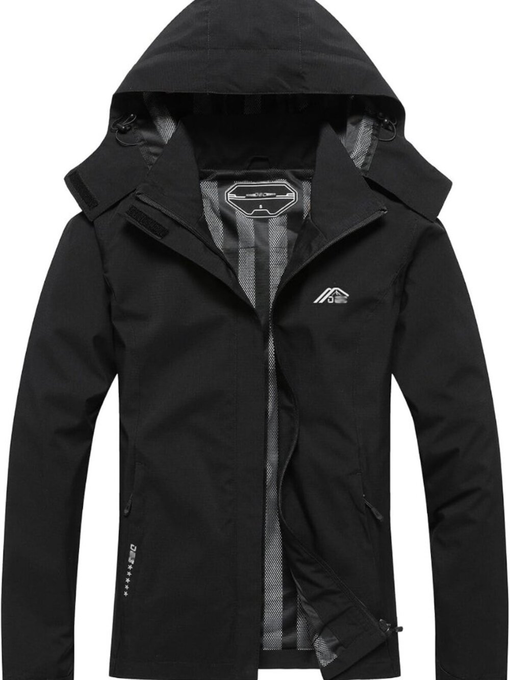 Lightweight Waterproof Raincoat with Detachable Hood for Travel & Outdoor